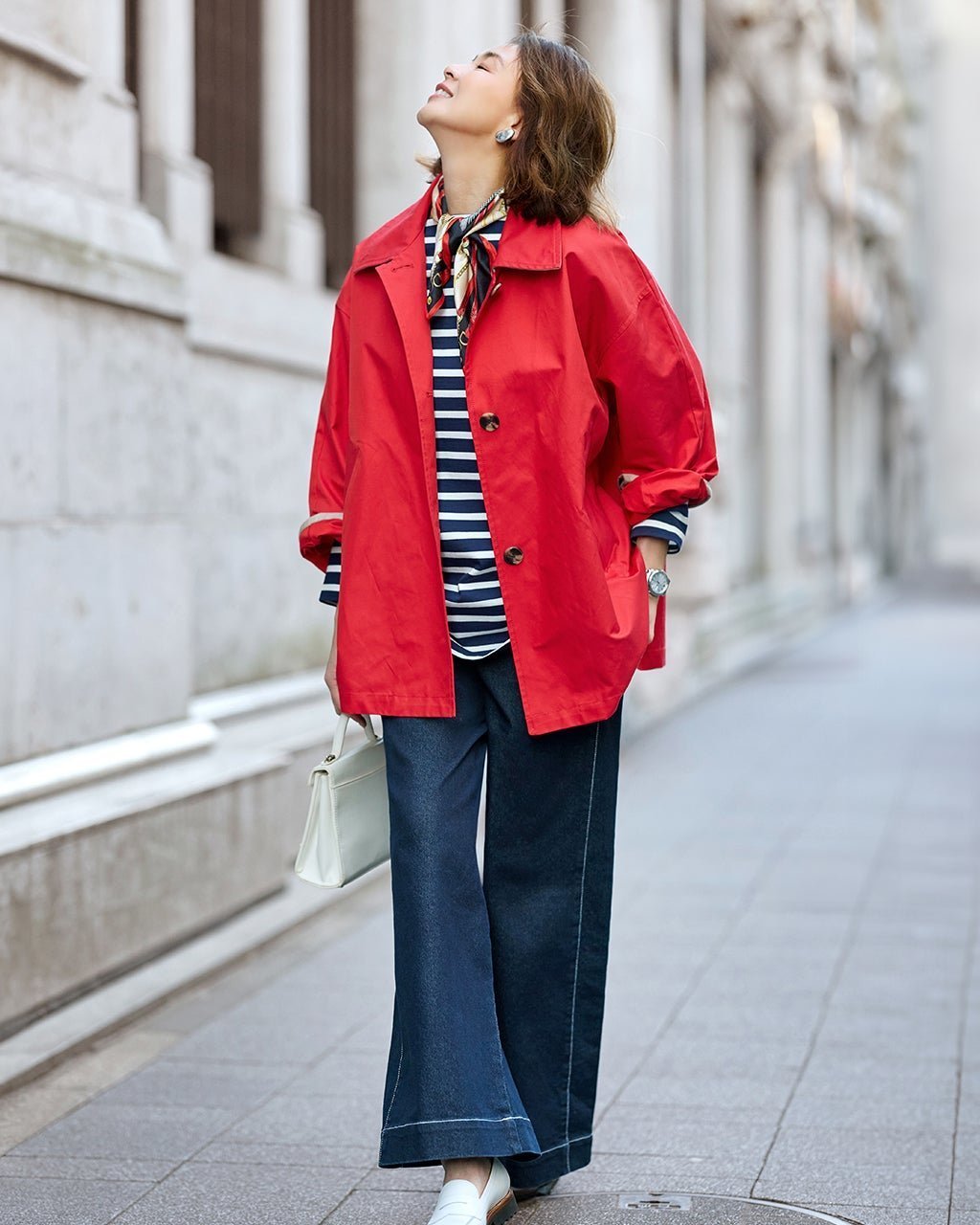 【ドゥクラッセ/DoCLASSE】のコットンブレンド・ステンカラーコート インテリア・キッズ・メンズ・レディースファッション・服の通販 founy(ファニー) 　ファッション　Fashion　レディースファッション　Fashion for Women　アウター　Coat / Outerwear Collection　コート・ロングコート・ピーコート　Long Coats, Peacoats & More　ショート　Short, Short Length　スタイリッシュ　Stylish, Fashionable　スタンド　Stand Collar, Upright Stand　スリーブ　Sleeve, Long Sleeve / Short Sleeve　レッド|ID: prp329100004925955 ipo3291000000036963264