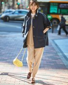 【ドゥクラッセ/DoCLASSE】のコットンブレンド・ステンカラーコート ネイビー|ID: prp329100004925955 ipo3291000000037098008