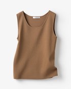 【ドゥクラッセ/DoCLASSE】の総針ニット・インナークルータンク ダークベージュ|ID: prp329100004925961 ipo3291000000037102172