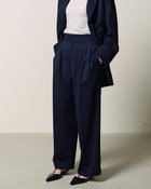 【ドゥクラッセ/DoCLASSE】のウールヴィスコース・2タックワイドパンツ ネイビー|ID: prp329100004925964 ipo3291000000037102189