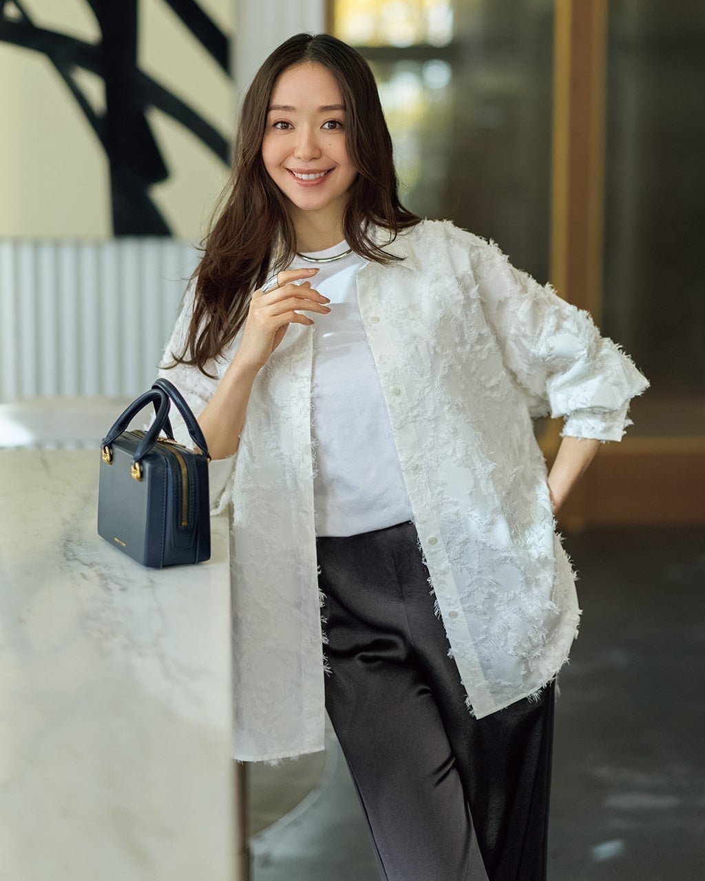 【ドゥクラッセ/DoCLASSE】のカットジャカード・フォルムシャツ 人気、トレンドファッション・服の通販 founy(ファニー) 　ファッション　Fashion　レディースファッション　Fashion for Women　トップス・カットソー　Cut & Sew Tops　シャツ・ブラウス・オフィスカジュアル　Elegant Blouses & Button-Ups　シンプル　Simple, Minimal　ジャカード／ジャガード　Jacquard, Woven Pattern　 other-1|ID: prp329100004925973 ipo3291000000036963333