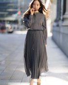 【ドゥクラッセ/DoCLASSE】のドレープボイル・ブラウジングシャツワンピース グレー|ID: prp329100004925976 ipo3291000000036963347