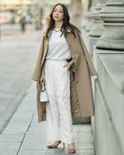 【ドゥクラッセ/DoCLASSE】のカットジャカード・ワイドパンツ 人気、トレンドファッション・服の通販 founy(ファニー) ファッション Fashion レディースファッション Fashion for Women パンツ Pants & Trousers ジャカード／ジャガード Jacquard, Woven Pattern セットアップ Set-Up, Coordinated Outfit ドローコード Drawcord, Drawstring Cord ワイド Wide, Wide Fit thumbnail オフホワイト|ID: prp329100004925977 ipo3291000000036963350