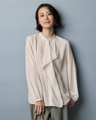 【ドゥクラッセ/DoCLASSE】のクレールジョーゼット・ラッフルブラウス ライトグレー|ID: prp329100004925984 ipo3291000000037098033