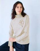 【ドゥクラッセ/DoCLASSE】の超長綿ハイネック/コード刺繍 ライトグレー|ID: prp329100004925994 ipo3291000000036963424