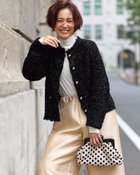 【ドゥクラッセ/DoCLASSE】のツイーディニット・メタル釦ジャケット ブラック|ID: prp329100004926004 ipo3291000000037024194