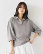 【ドゥクラッセ/DoCLASSE】のシルキーダンボール・スキッパー グレー|ID: prp329100004926007 ipo3291000000036963474