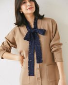 【ドゥクラッセ/DoCLASSE】の総針編み・Vネックカーディガン ベージュ|ID: prp329100004926013 ipo3291000000037256310