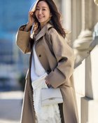 【ドゥクラッセ/DoCLASSE】の高密度ダブルクロス・ステンカラーコート ダークベージュ|ID: prp329100004926018 ipo3291000000037093267