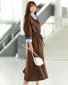 【ドゥクラッセ/DoCLASSE】のブッチャー織り・ポケットシャツワンピ ブラウン|ID: prp329100004926059 ipo3291000000037024257