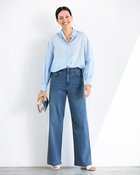【ドゥクラッセ/DoCLASSE】のフォルムデニム・セミワイド/72cm 人気、トレンドファッション・服の通販 founy(ファニー) ファッション Fashion レディースファッション Fashion for Women パンツ Pants & Trousers ストレッチ Stretch, Stretchy Fabric デニム Denim, Jeans Material バランス Balance, Style Balance フォルム Silhouette, Form ワイド Wide, Wide Fit ヴィンテージ Vintage Style thumbnail ライトインディゴ|ID: prp329100004926060 ipo3291000000036963691