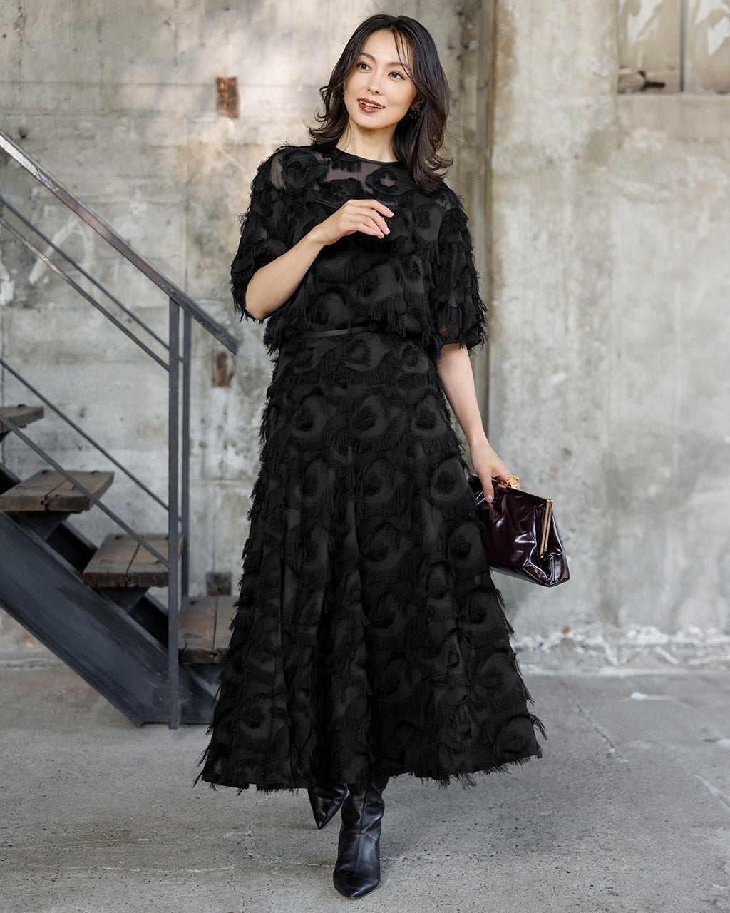 【ドゥクラッセ/DoCLASSE】のドレープジャカード・Aラインスカート 人気、トレンドファッション・服の通販 founy(ファニー) 　ファッション　Fashion　レディースファッション　Fashion for Women　セットアップ　Matching Sets　スカート・ミニ/ミディ/マキシ　Skirts / Mini, Midi & Maxi Skirts　スカート　Skirts　Aライン・フレアスカート　A-Line & Flared Skirts　ジャカード／ジャガード　Jacquard, Woven Pattern　セットアップ　Set-Up, Coordinated Outfit　ドレープ　Drape, Draping Fabric　フリンジ　Fringe, Tassel　フレア　Flare, Flared　ベーシック　Basic, Essential　 other-1|ID: prp329100004926073 ipo3291000000036963736