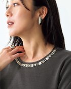 【ドゥクラッセ/DoCLASSE】のストレッチポンチ・ビジューセットアップ チャコール|ID: prp329100004926074 ipo3291000000037246095