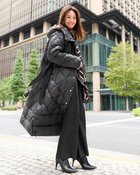 【ドゥクラッセ/DoCLASSE】の光沢タフタ・ダイヤキルトロングダウンコート ブラック|ID: prp329100004926076 ipo3291000000037102237