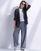 【ドゥクラッセ/DoCLASSE】のダブルリブ・ニットテーラードジャケット 人気、トレンドファッション・服の通販 founy(ファニー) ファッション Fashion レディースファッション Fashion for Women アウター Coat / Outerwear Collection レディースジャケット・軽アウター Jackets テーラードジャケット / 通勤・きれいめスタイル Tailored Jackets & Blazers ジャケット Jacket, Outerwear スマート Smart, Elegant ダブル Double, Double-Breasted ビジネス 仕事 通勤 Business / Work / Commuting thumbnail グレー|ID: prp329100004926094 ipo3291000000036963845