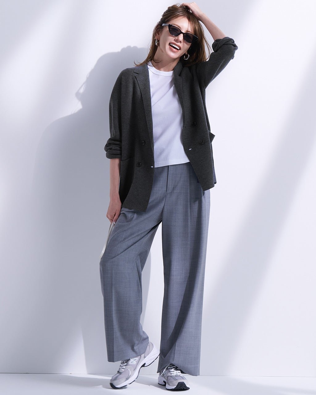 【ドゥクラッセ/DoCLASSE】のダブルリブ・ニットテーラードジャケット インテリア・キッズ・メンズ・レディースファッション・服の通販 founy(ファニー) 　ファッション　Fashion　レディースファッション　Fashion for Women　アウター　Coat / Outerwear Collection　レディースジャケット・軽アウター　Jackets　テーラードジャケット / 通勤・きれいめスタイル　Tailored Jackets & Blazers　ジャケット　Jacket, Outerwear　スマート　Smart, Elegant　ダブル　Double, Double-Breasted　ビジネス 仕事 通勤　Business / Work / Commuting　グレー|ID: prp329100004926094 ipo3291000000036963845