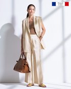 【ドゥクラッセ/DoCLASSE】のフレンチリネン・セミワイドパンツ ライトベージュ|ID: prp329100004926105 ipo3291000000037140091