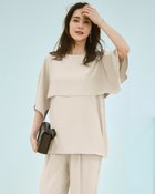 【ドゥクラッセ/DoCLASSE】のバックサテンジョーゼット・ケープブラウス 人気、トレンドファッション・服の通販 founy(ファニー) ファッション Fashion レディースファッション Fashion for Women トップス・カットソー Cut & Sew Tops シャツ・ブラウス・オフィスカジュアル Elegant Blouses & Button-Ups バッグ Bags 新作・新入荷 New Arrivals / New In おすすめ Recommended / Our Picks セットアップ Set-Up, Coordinated Outfit ドレープ Drape, Draping Fabric ノースリーブ Sleeveless, No-Sleeve エレガント 上品 Elegant thumbnail ストーン|ID: prp329100004926108 ipo3291000000036963912