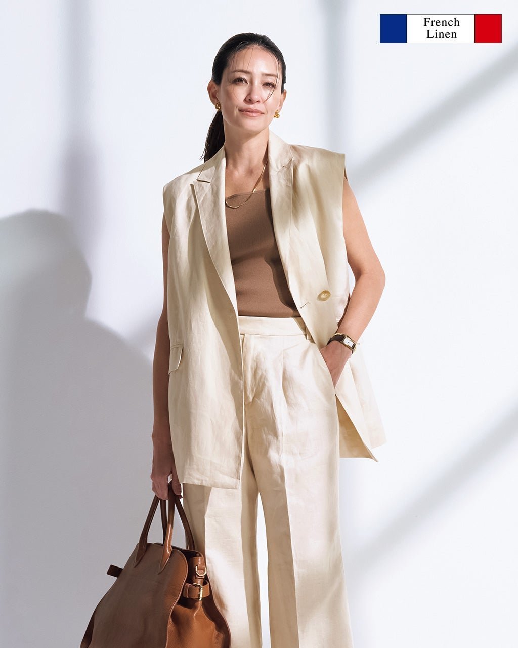 【ドゥクラッセ/DoCLASSE】のフレンチリネン・テーラードジレ 人気、トレンドファッション・服の通販 founy(ファニー) ファッション Fashion レディースファッション Fashion for Women アウター Coat / Outerwear Collection オケージョン Occasion Wear 春 Spring カッティング Cutting Detail セットアップ Set-Up, Coordinated Outfit 定番 Standard, Basic Item フランス France, French プレミアム Premium, High-End リネン Linen, Linen Fabric リュクス Luxury, Elegant, High-End, Chic ワイド Wide, Wide Fit S/S・春夏 SS, Spring/Summer, Warm Season 新作・新入荷 New Arrivals / New In 夏 Summer ビジネス 仕事 通勤 Business / Work / Commuting other-1|ID: prp329100004926113 ipo3291000000036963933