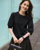 【ドゥクラッセ/DoCLASSE】のコットンポンチ・ パフ袖プルオーバー 人気、トレンドファッション・服の通販 founy(ファニー) ファッション Fashion レディースファッション Fashion for Women トップス・カットソー Cut & Sew Tops シャツ・ブラウス・オフィスカジュアル Elegant Blouses & Button-Ups ロングTシャツ・Tシャツ Longline T-Shirts & Tees カジュアルプルオーバー・ニットトップス Pullovers & Knit Tops / Casual Pullovers カットソー・ベーシックTシャツ Cut-and-Sewn Tops / Stretch Tees & Basics 新作・新入荷 New Arrivals / New In カットソー Cut and Sewn Top スリーブ Sleeve, Long Sleeve / Short Sleeve リラックス Relax, Relaxed Fit thumbnail ブラック|ID: prp329100004926128 ipo3291000000036964015