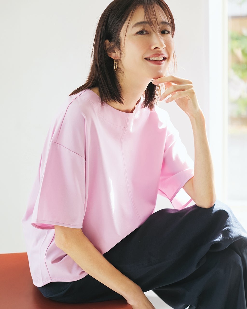 【ドゥクラッセ/DoCLASSE】のカノコカットソー・抜け感トップス インテリア・キッズ・メンズ・レディースファッション・服の通販 founy(ファニー) 　ファッション　Fashion　レディースファッション　Fashion for Women　トップス・カットソー　Cut & Sew Tops　シャツ・ブラウス・オフィスカジュアル　Elegant Blouses & Button-Ups　ロングTシャツ・Tシャツ　Longline T-Shirts & Tees　カットソー・ベーシックTシャツ　Cut-and-Sewn Tops / Stretch Tees & Basics　新作・新入荷　New Arrivals / New In　カットソー　Cut and Sewn Top　バランス　Balance, Style Balance　ワイド　Wide, Wide Fit　鹿の子　Piqué, Kanoko Fabric　ピンク|ID: prp329100004926130 ipo3291000000036964026