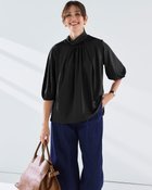 【ドゥクラッセ/DoCLASSE】のUVスラブ・フレアハイネック/5分袖 人気、トレンドファッション・服の通販 founy(ファニー) ファッション Fashion レディースファッション Fashion for Women トップス・カットソー Cut & Sew Tops シャツ・ブラウス・オフィスカジュアル Elegant Blouses & Button-Ups ロングTシャツ・Tシャツ Longline T-Shirts & Tees カットソー・ベーシックTシャツ Cut-and-Sewn Tops / Stretch Tees & Basics 新作・新入荷 New Arrivals / New In エレガント 上品 Elegant カットソー Cut and Sewn Top ギャザー Gathered, Ruffled スリーブ Sleeve, Long Sleeve / Short Sleeve ハイネック High Neck, Mock Neck フレア Flare, Flared 夏 Summer 旅行 Travel thumbnail ブラック|ID: prp329100004926131 ipo3291000000036964032