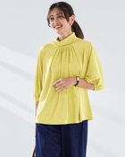 【ドゥクラッセ/DoCLASSE】のUVスラブ・フレアハイネック/5分袖 人気、トレンドファッション・服の通販 founy(ファニー) ファッション Fashion レディースファッション Fashion for Women トップス・カットソー Cut & Sew Tops シャツ・ブラウス・オフィスカジュアル Elegant Blouses & Button-Ups ロングTシャツ・Tシャツ Longline T-Shirts & Tees カットソー・ベーシックTシャツ Cut-and-Sewn Tops / Stretch Tees & Basics 新作・新入荷 New Arrivals / New In エレガント 上品 Elegant カットソー Cut and Sewn Top ギャザー Gathered, Ruffled スリーブ Sleeve, Long Sleeve / Short Sleeve ハイネック High Neck, Mock Neck フレア Flare, Flared 夏 Summer 旅行 Travel thumbnail ペールイエロー|ID: prp329100004926131 ipo3291000000036964033