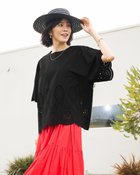 【ドゥクラッセ/DoCLASSE】のカットワークレース・スカラッププルオーバー ブラック|ID: prp329100004926135 ipo3291000000037256408