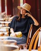 【ドゥクラッセ/DoCLASSE】のリネン混ストレッチ・Tブラウス ミッドナイトブルー|ID: prp329100004926147 ipo3291000000037256426