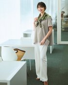 【ドゥクラッセ/DoCLASSE】のリネン混ストレッチ・Tブラウス グレー|ID: prp329100004926147 ipo3291000000037256430