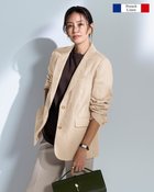 【ドゥクラッセ/DoCLASSE】のフレンチリネン・テーラードジャケット ライトベージュ|ID: prp329100004926149 ipo3291000000037256445