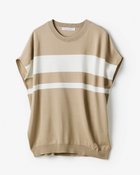 【ドゥクラッセ/DoCLASSE】のUVクールニット・フレンチトップス 人気、トレンドファッション・服の通販 founy(ファニー) ファッション Fashion レディースファッション Fashion for Women トップス・カットソー Cut & Sew Tops ニット Knit Tops & Sweaters 新作・新入荷 New Arrivals / New In スリーブ Sleeve, Long Sleeve / Short Sleeve セーター Sweater, Knitwear フレンチ French, French Style 夏 Summer 抗菌 Antibacterial, Bacteria-Resistant 洗える Machine Washable thumbnail ベージュ&times;ホワイト|ID: prp329100004926151 ipo3291000000037024358