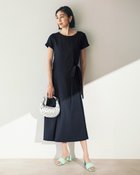 【ドゥクラッセ/DoCLASSE】のリネン混ストレッチ・アシメタックワンピース ミッドナイトブルー|ID: prp329100004926153 ipo3291000000037140231