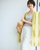 【ドゥクラッセ/DoCLASSE】のスパークリングニット・着流しカーディガン アップルイエロー|ID:prp329100004926155