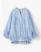 【ドゥクラッセ/DoCLASSE】のシアーシャツ・リブタンクセット 人気、トレンドファッション・服の通販 founy(ファニー) ファッション Fashion レディースファッション Fashion for Women トップス・カットソー Cut & Sew Tops シャツ・ブラウス・オフィスカジュアル Elegant Blouses & Button-Ups 新作・新入荷 New Arrivals / New In ギャザー Gathered, Ruffled シアー Sheer, See-Through タンク Tank Top, Sleeveless Top ブラウジング Blouson Silhouette, Cinched Waist エレガント 上品 Elegant thumbnail ブルー・パターン|ID: prp329100004926158 ipo3291000000036964207