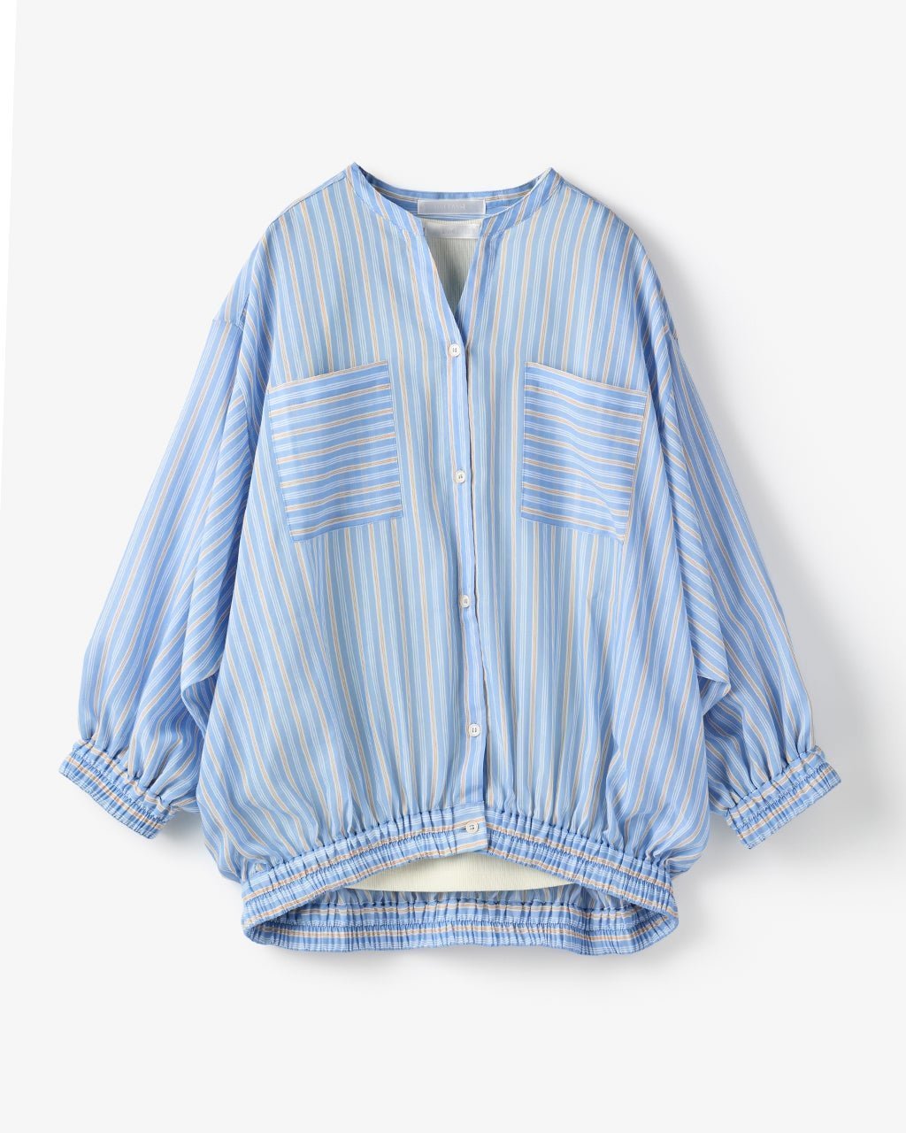 【ドゥクラッセ/DoCLASSE】のシアーシャツ・リブタンクセット インテリア・キッズ・メンズ・レディースファッション・服の通販 founy(ファニー) 　ファッション　Fashion　レディースファッション　Fashion for Women　トップス・カットソー　Cut & Sew Tops　シャツ・ブラウス・オフィスカジュアル　Elegant Blouses & Button-Ups　新作・新入荷　New Arrivals / New In　ギャザー　Gathered, Ruffled　シアー　Sheer, See-Through　タンク　Tank Top, Sleeveless Top　ブラウジング　Blouson Silhouette, Cinched Waist　エレガント 上品　Elegant　ブルー・パターン|ID: prp329100004926158 ipo3291000000036964207