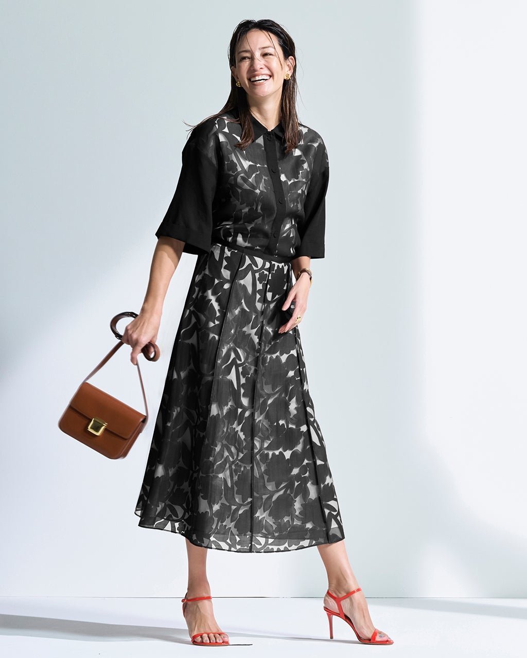 【ドゥクラッセ/DoCLASSE】のシアーオパール・フレアスカート 人気、トレンドファッション・服の通販 founy(ファニー) 　ファッション　Fashion　レディースファッション　Fashion for Women　セットアップ　Matching Sets　スカート・ミニ/ミディ/マキシ　Skirts / Mini, Midi & Maxi Skirts　スカート　Skirts　Aライン・フレアスカート　A-Line & Flared Skirts　新作・新入荷　New Arrivals / New In　おすすめ　Recommended / Our Picks　ギャザー　Gathered, Ruffled　シアー　Sheer, See-Through　スマート　Smart, Elegant　セットアップ　Set-Up, Coordinated Outfit　フォルム　Silhouette, Form　フラワー　Flower, Floral　フレア　Flare, Flared　春　Spring　 other-1|ID: prp329100004926164 ipo3291000000036964229