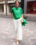 【ドゥクラッセ/DoCLASSE】のスパークリングニット・ポロシャツ グリーン|ID: prp329100004926165 ipo3291000000037140282