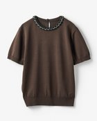 【ドゥクラッセ/DoCLASSE】のパールビジュー・プルオーバーニット ダークモカ|ID: prp329100004926169 ipo3291000000037102293