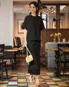 【ドゥクラッセ/DoCLASSE】のリネンライク・シアーヘムスカート 人気、トレンドファッション・服の通販 founy(ファニー) ファッション Fashion レディースファッション Fashion for Women セットアップ Matching Sets スカート・ミニ/ミディ/マキシ Skirts / Mini, Midi & Maxi Skirts 新作・新入荷 New Arrivals / New In セットアップ Set-Up, Coordinated Outfit リネン Linen, Linen Fabric thumbnail ブラック|ID: prp329100004926173 ipo3291000000036964267