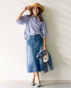 【ドゥクラッセ/DoCLASSE】のエアフレックスデニム・スカート/73cm ライトインディゴ|ID: prp329100004926176 ipo3291000000037256478