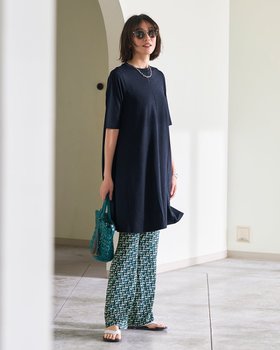 【ドゥクラッセ/DoCLASSE】のUVスラブ・セミフレアパンツ/63cm 人気、トレンドファッション・服の通販 founy(ファニー) ファッション Fashion レディースファッション Fashion for Women パンツ Pants & Trousers 新作・新入荷 New Arrivals / New In カットソー Cut and Sewn Top 夏 Summer 旅行 Travel |ID:prp329100004926177