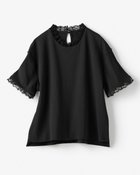 【ドゥクラッセ/DoCLASSE】のレースネック&スリーブ/半袖・ドゥクラッセTシャツ ブラック|ID:prp329100004926183