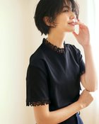 【ドゥクラッセ/DoCLASSE】のレースネック&スリーブ/半袖・ドゥクラッセTシャツ ブラック|ID: prp329100004926183 ipo3291000000037256495