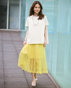 【ドゥクラッセ/DoCLASSE】のシルキーダンボール・ワイドT オフホワイト|ID:prp329100004926184