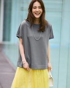 【ドゥクラッセ/DoCLASSE】のシルキーダンボール・ワイドT カーキグレー|ID:prp329100004926184