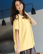 【ドゥクラッセ/DoCLASSE】のシルキーダンボール・ワイドT イエロー|ID:prp329100004926184