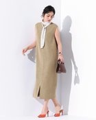 【ドゥクラッセ/DoCLASSE】のバルキーリネンタッチ・Iラインワンピース ベージュ|ID: prp329100004931591 ipo3291000000037254763