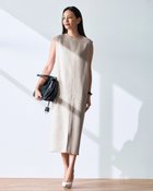 【ドゥクラッセ/DoCLASSE】のバルキーリネンタッチ・Iラインワンピース ライトグレー|ID: prp329100004931591 ipo3291000000037254764