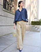 【ドゥクラッセ/DoCLASSE】のドレーピーデニム・スキッパーブラウス 人気、トレンドファッション・服の通販 founy(ファニー) ファッション Fashion レディースファッション Fashion for Women トップス・カットソー Cut & Sew Tops シャツ・ブラウス・オフィスカジュアル Elegant Blouses & Button-Ups とろみ Fluid, Flowy Fabric スキッパー Skipper, Open Collar デニム Denim, Jeans Material 人気 Popular, Best Seller thumbnail ダークインディゴ|ID: prp329100004931593 ipo3291000000037014921